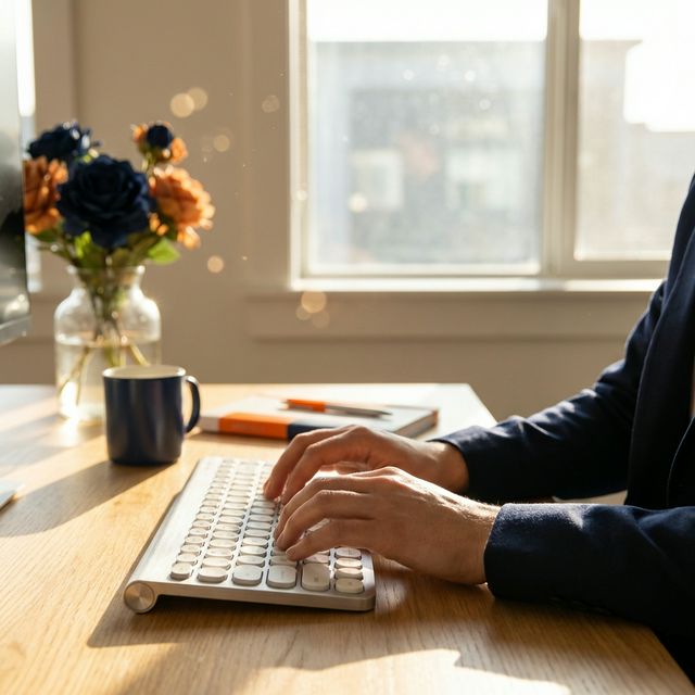 CRMのダッシュボードを確認する様子